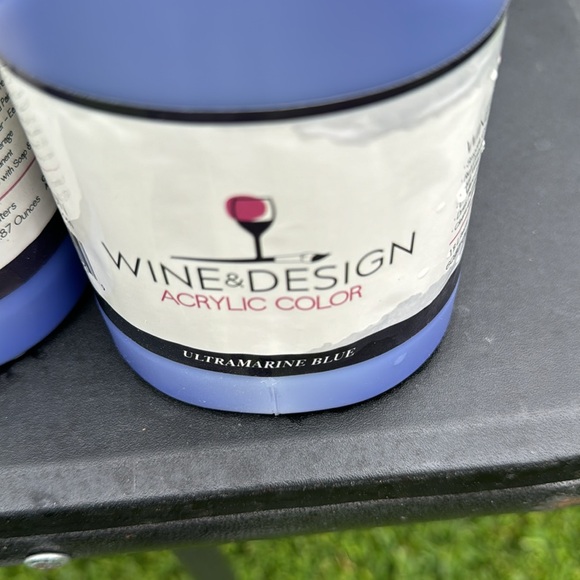 lot of 12 acrylic wine and design paint 61 oz each. CAN split  (PICK UP ONLY!) - Picture 2 of 2